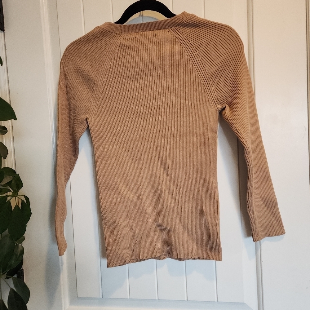 Joe's ribbed tan sweater new with tags size small - Picture 5 of 6